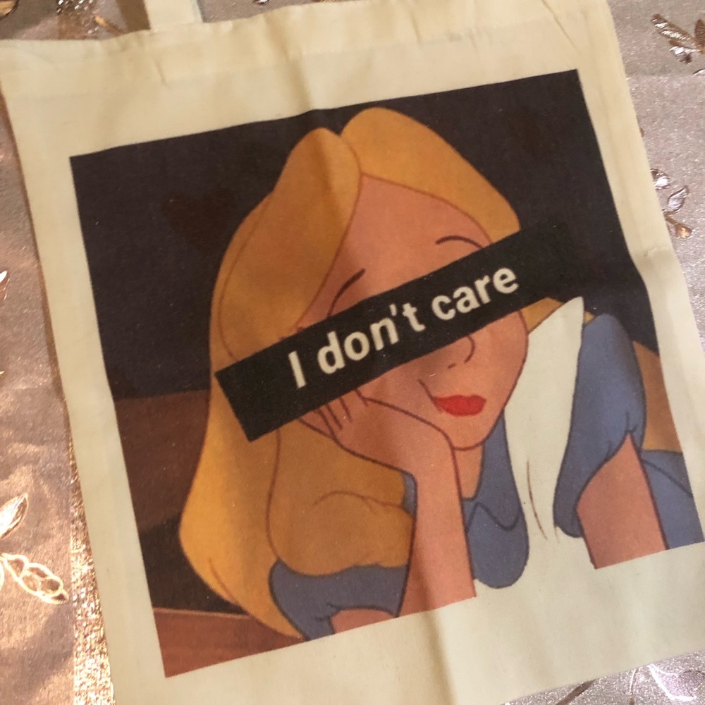Tote bag canvas modern Alice and wonderland - Picture 6 of 6